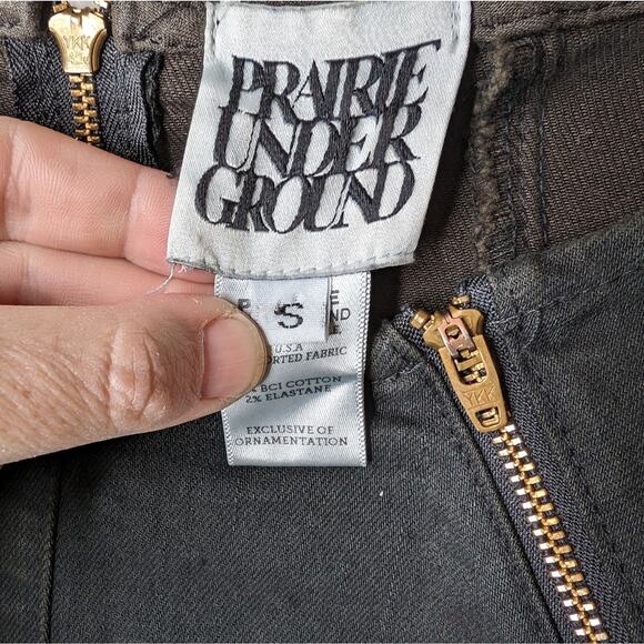 Prairie Underground Black Denim Dress with Zipper Detail | Size Small - Picture 2 of 7
